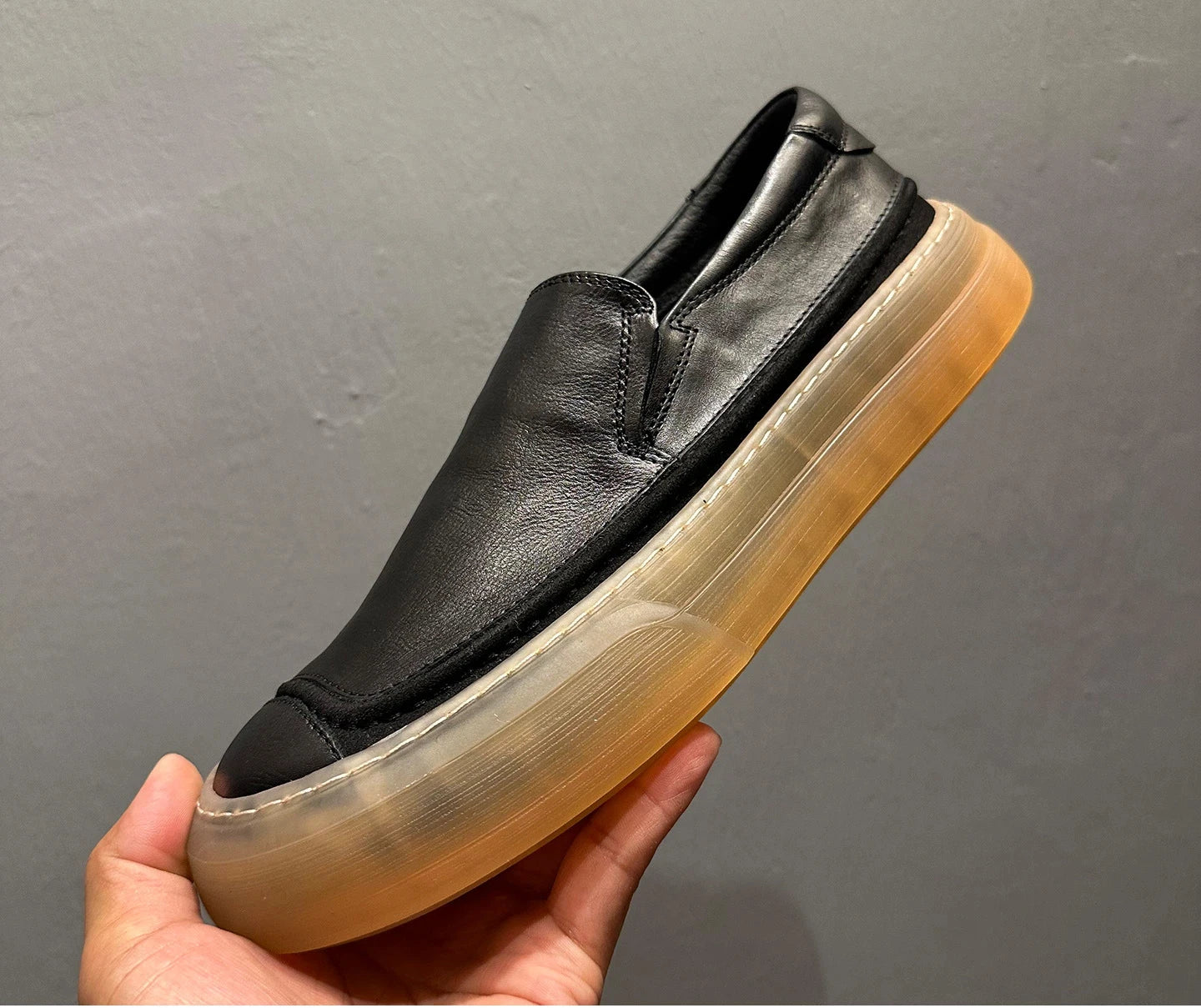 Solid Top Grain Leather Loafers