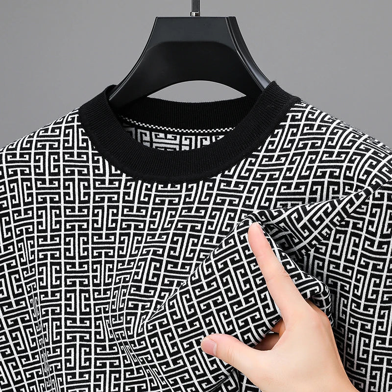 Wool Knitted Delicate Jacquard Sweater