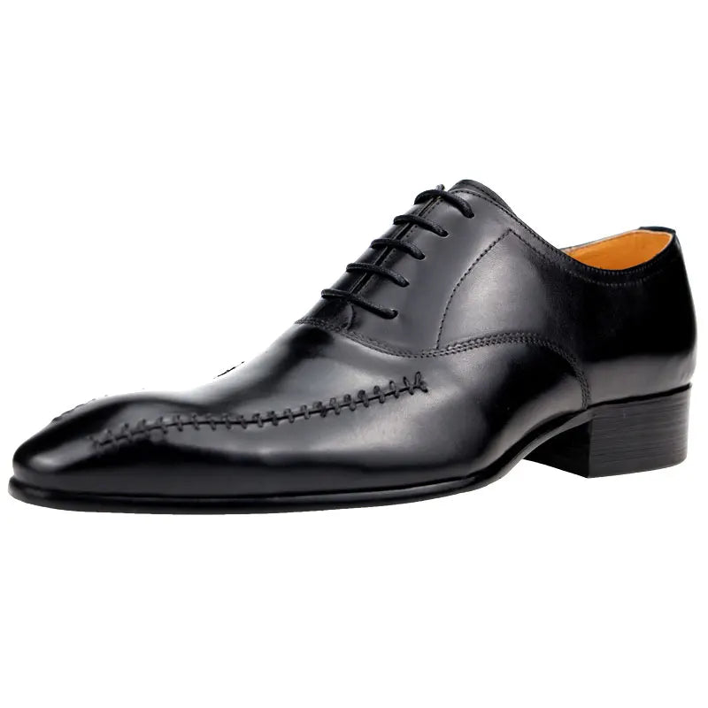 Pointed Toe Stitching Design Dress Shoes