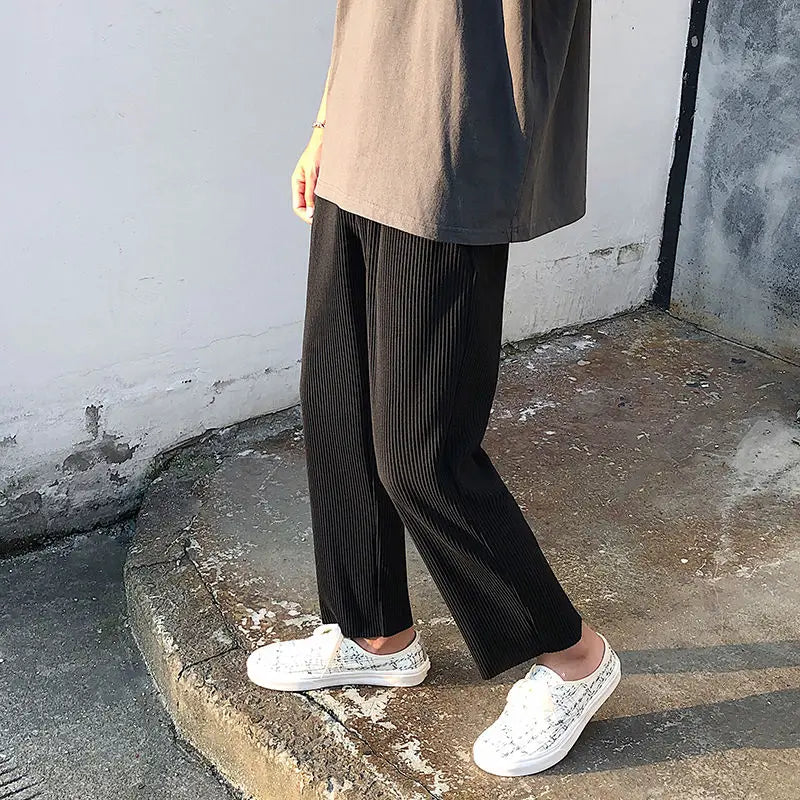 Pleated Straight Loose Casual Pants