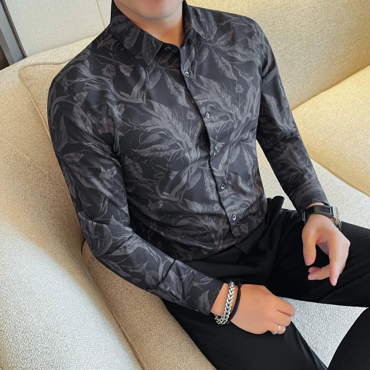High Quality Printed Long-Sleeved Shirt