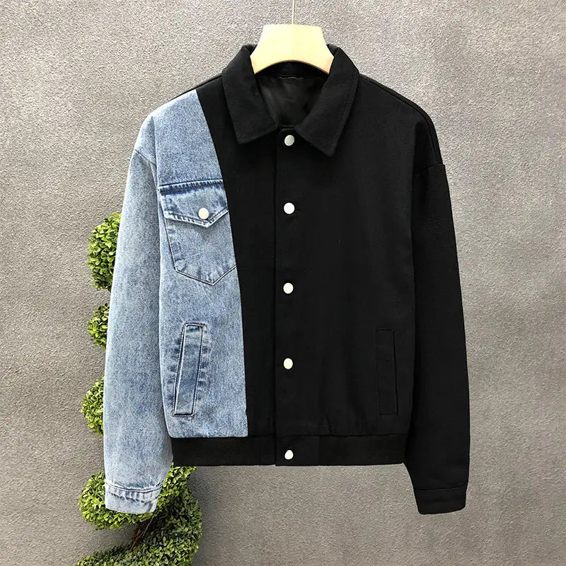 Dual-Tone Color Single Breasted Jacket