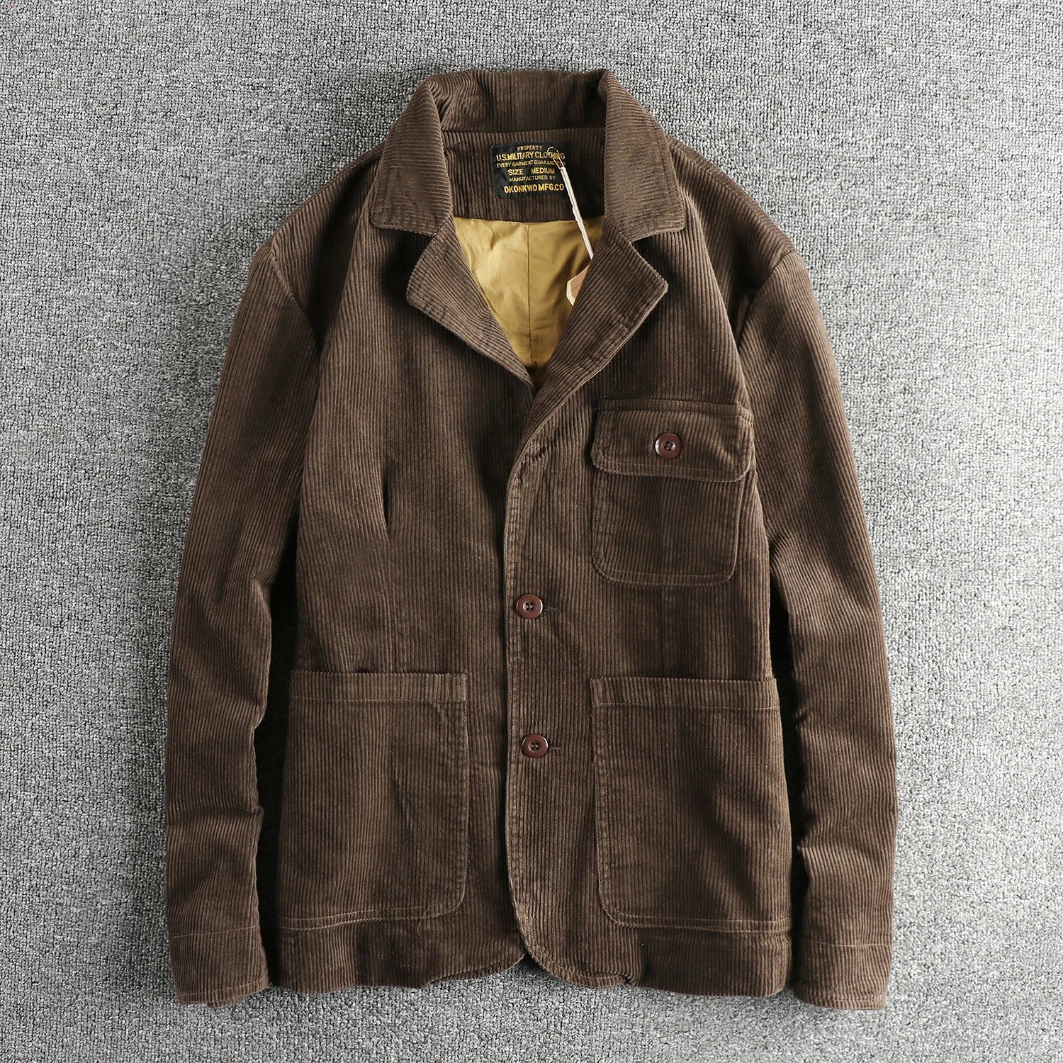Multi-Pockets Corduroy Cotton Jacket