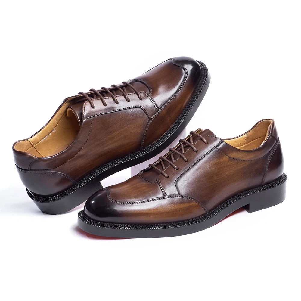 Classic Lace-Up Retro Leather Shoes