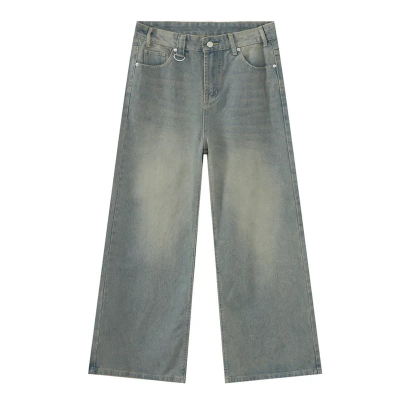 Washed Casual Straight Loose Jeans