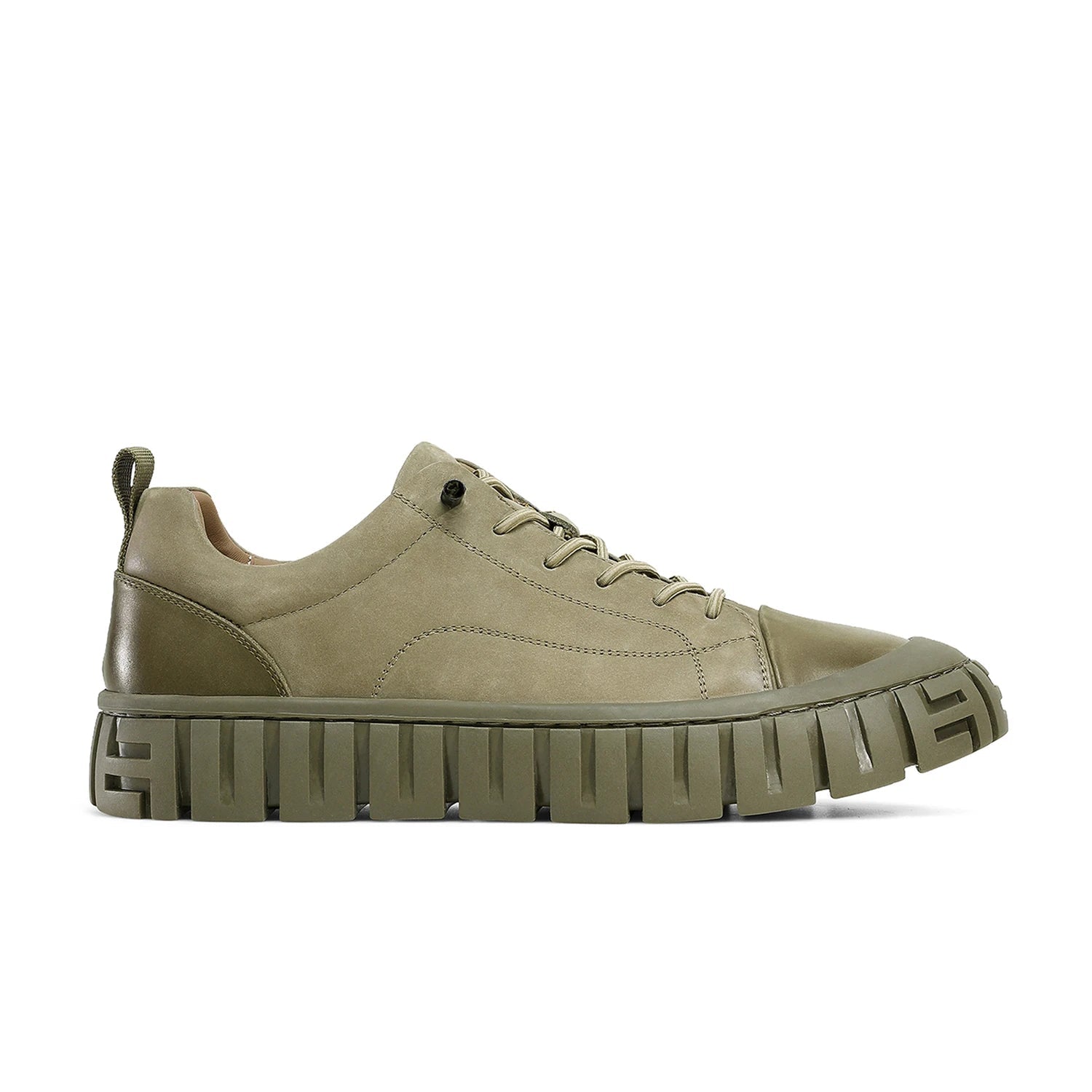 Chunky Sole Leather Sneakers