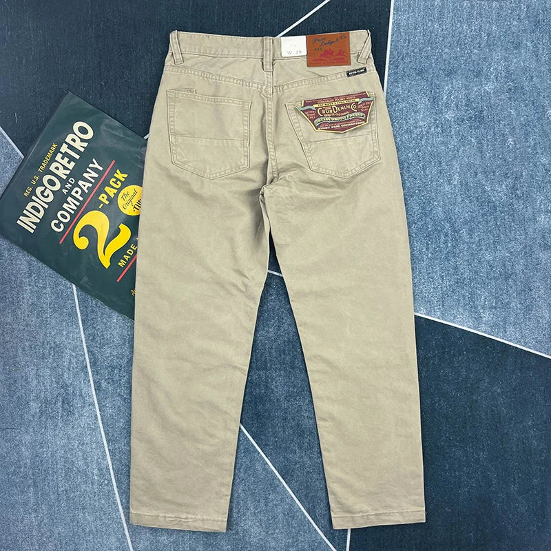 Cotton Straight Leg Casual Pants