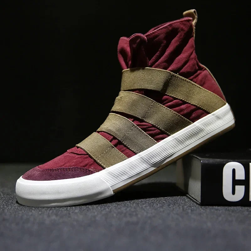 Strap-Up Canvas High Tops Sneakers