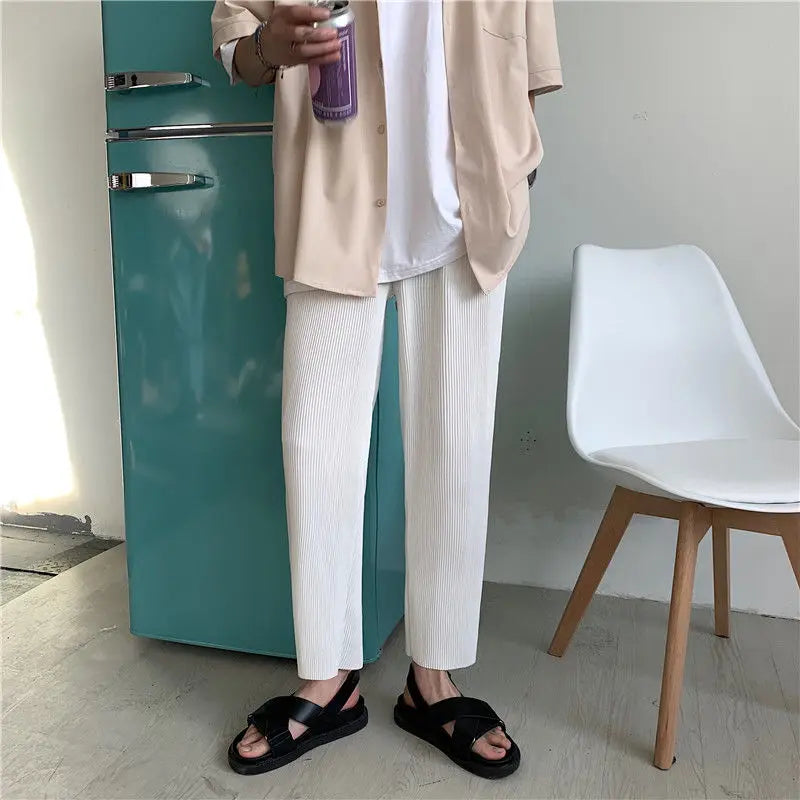 Pleated Straight Loose Casual Pants