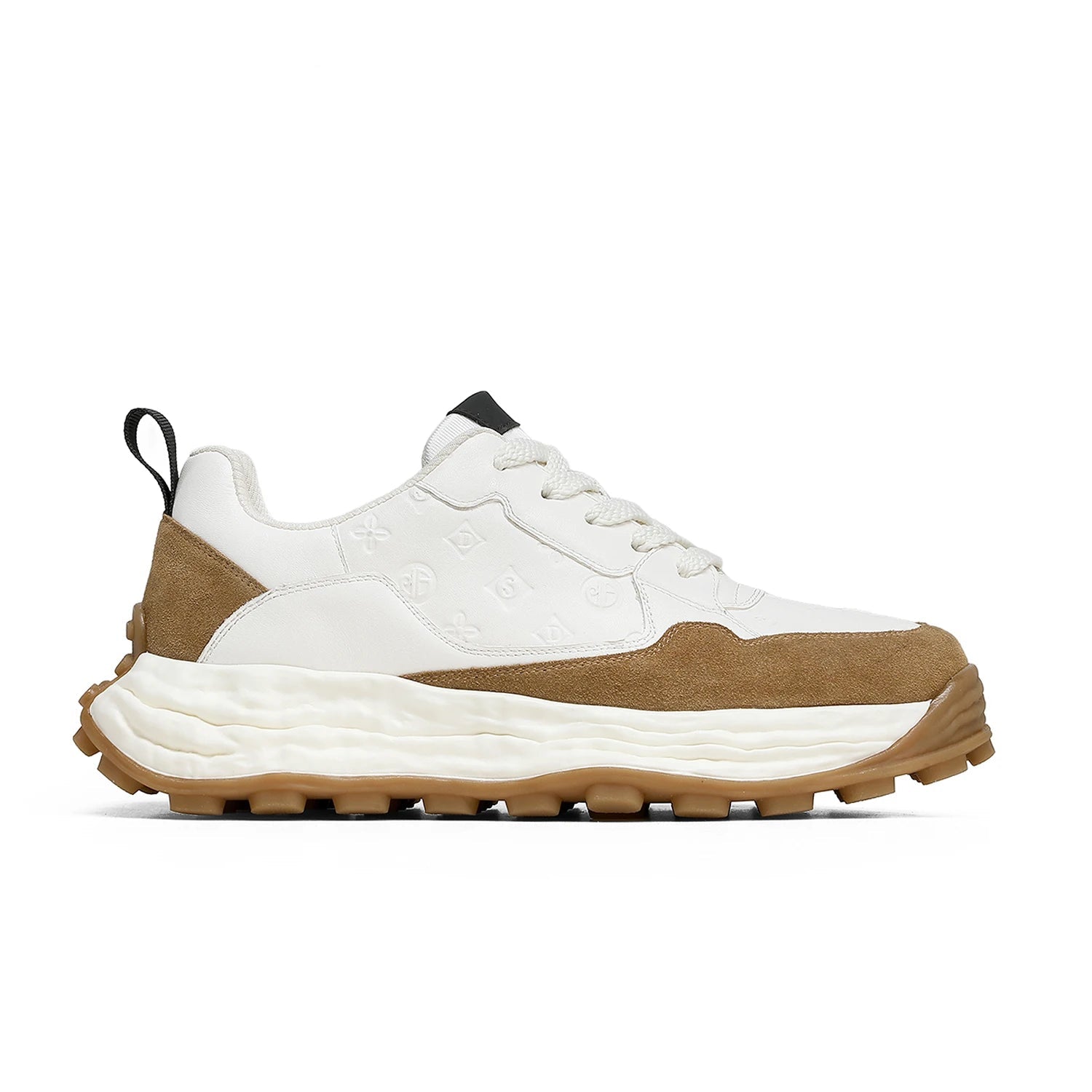 Embossed Layered Detail Platform Sneakers