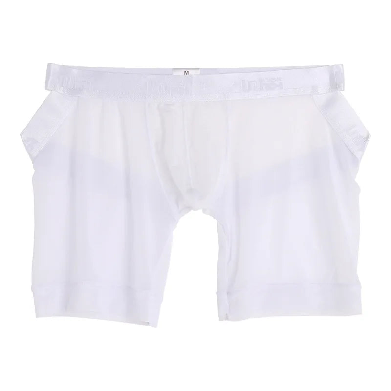 Transparent Mesh Back Hollow Boxer