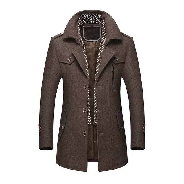Plait Lined Inner Collar Coat Jacket