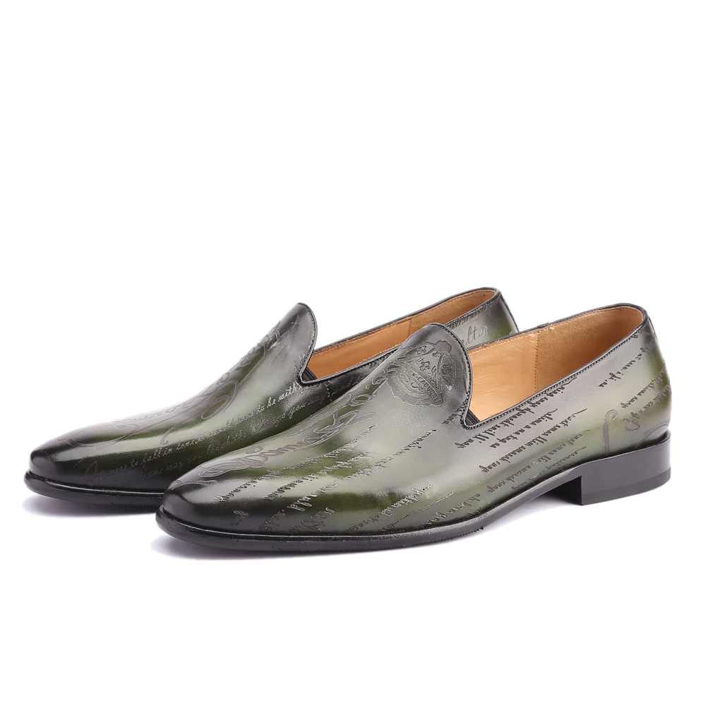 Slip On Embossed Leather Men Formal Loafers