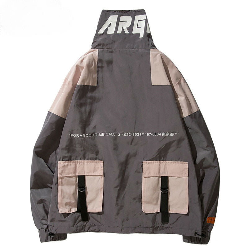 Casual Harajuku Multi Pockets Streetwear Men Track Jacket - FanFreakz