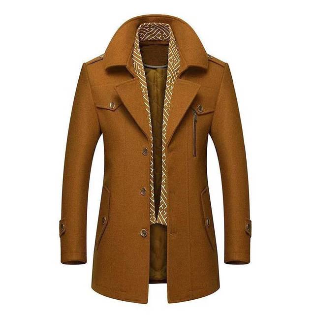 Plait Lined Inner Collar Coat Jacket