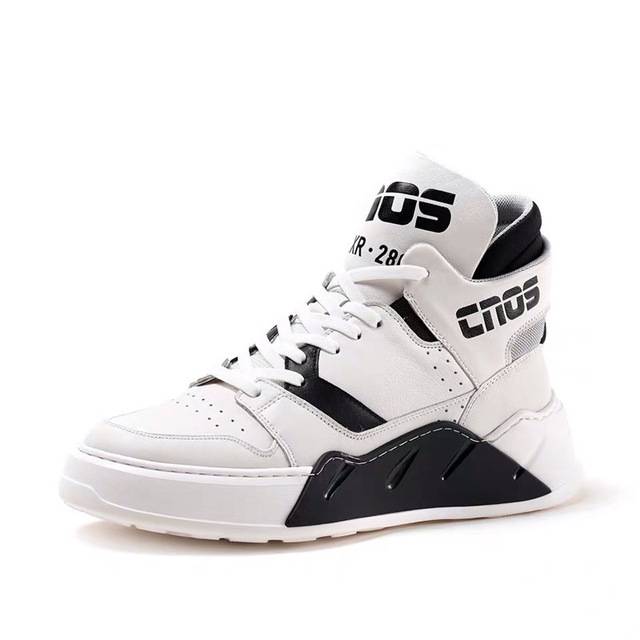 White High Top Leather Outdoor Walking Comfortable Men Sneakers