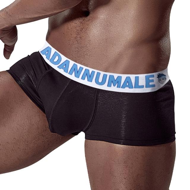 Spandex Cotton Solid Men Boxer