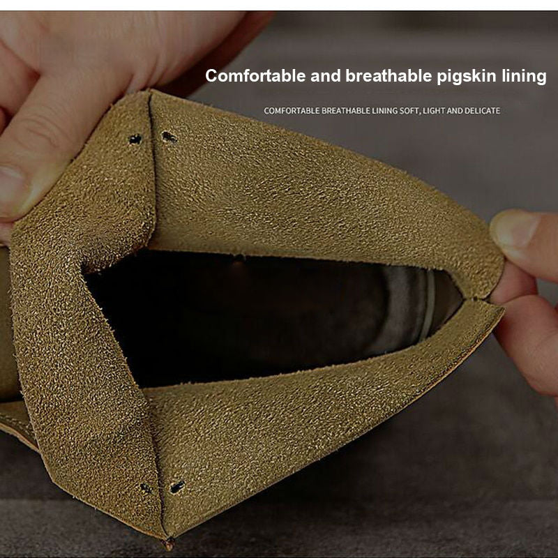 Black Green Lace Up Leather Combination Men Ankle Boots - FanFreakz