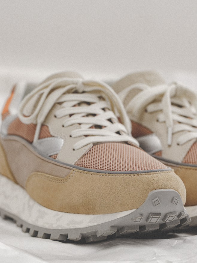 Sunset Blue Marble Style Low-Top Sneakers