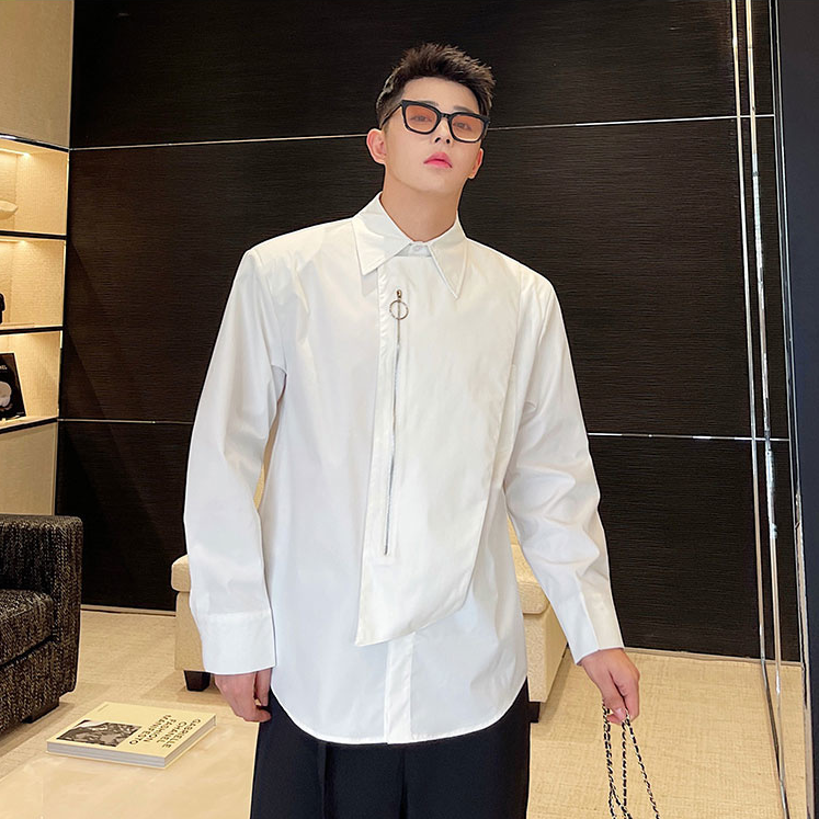 O-Ring Zipper Long Sleeve Shirt