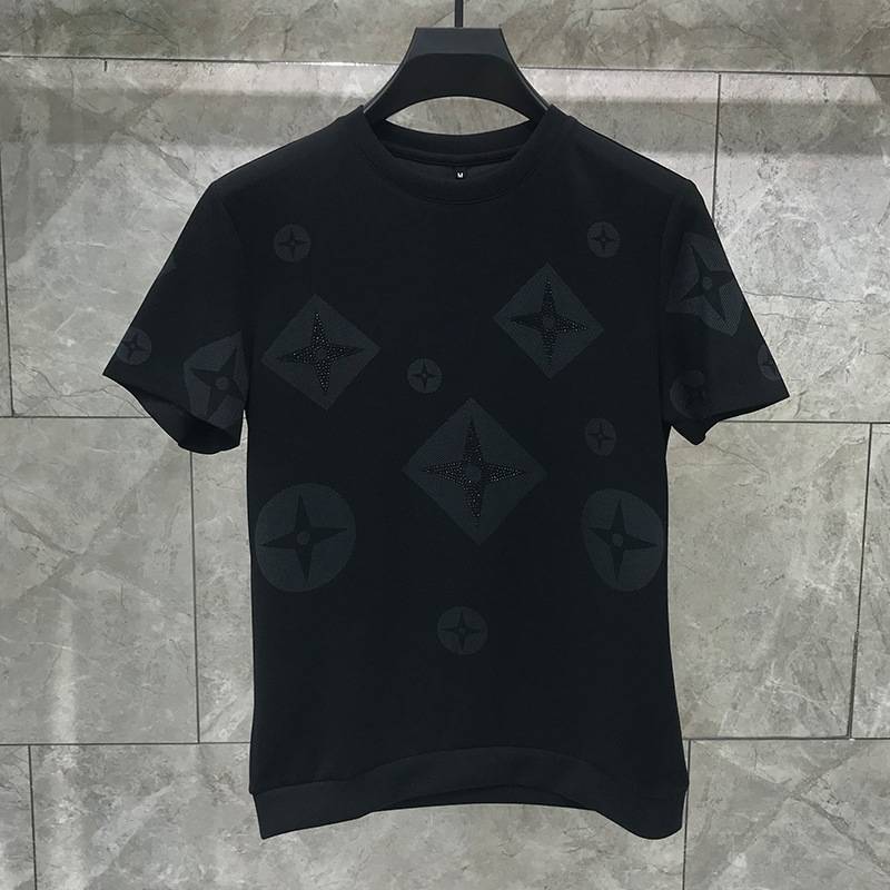 Mono Color Star Geometric Patterned T-Shirt