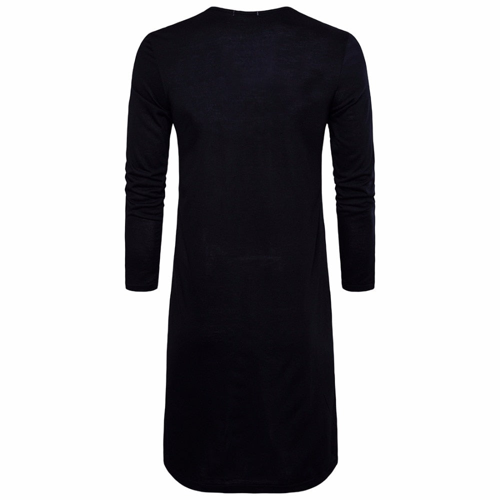 Black White Basic Long Style Men Long Sleeves T-Shirt - FanFreakz