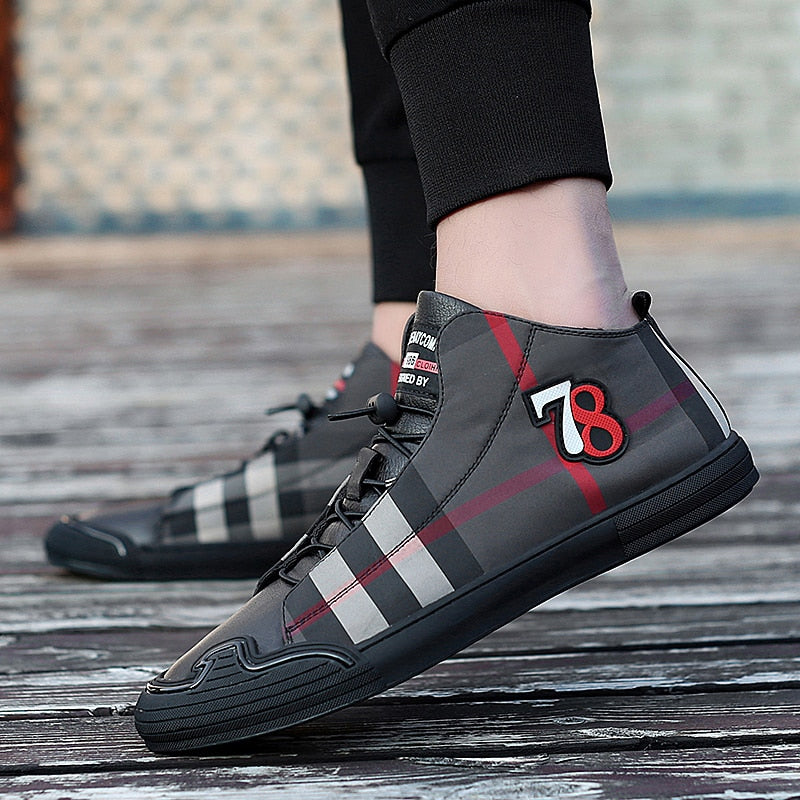 Men Black Gray Shoes Men Genuine Leather