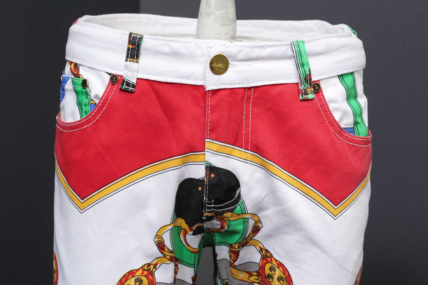 Mixed Color Casual Pants