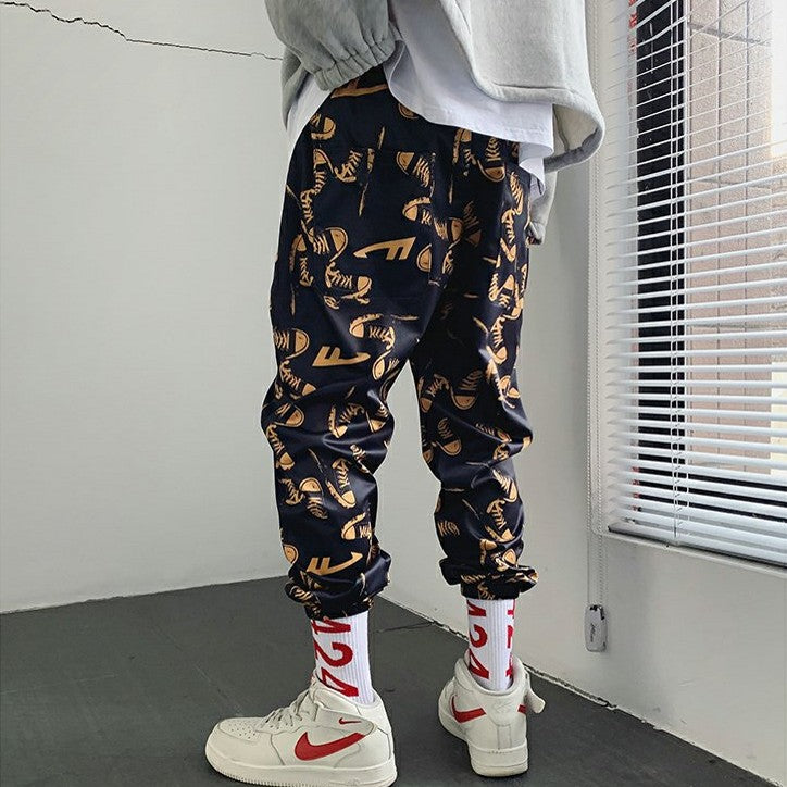 Young Casual Sneakers Print Pattern Men Streetwear Pants