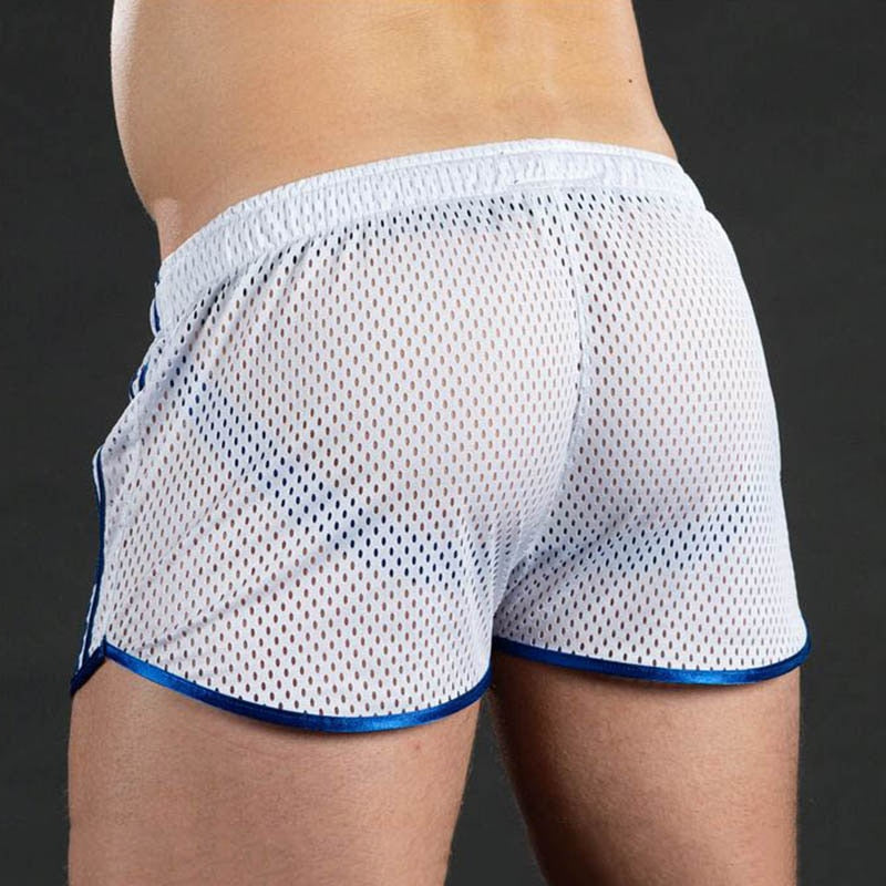 Solid Breathable Drawstring Style Running Shorts