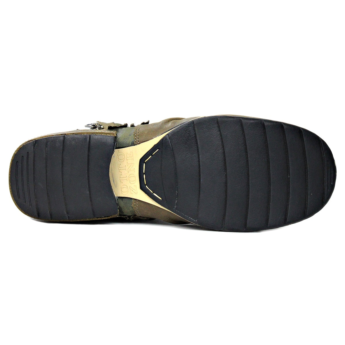 Zipper Up Camo Ankle Boots