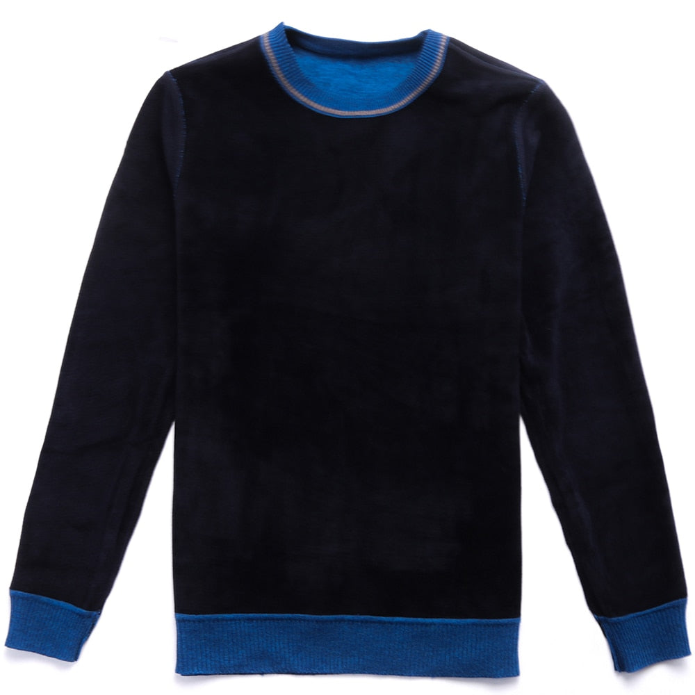 Horizontal Line Decorated Casual Knitted Sweater