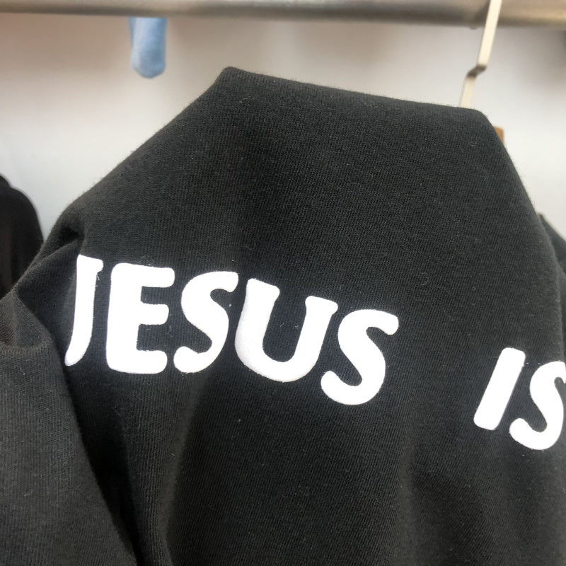 Jesus Mural Print Black T-shirts