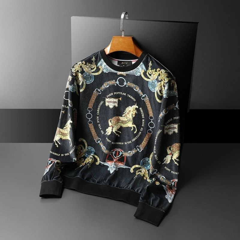Velor Long Sleeve Baroque Palace Sweatshirt