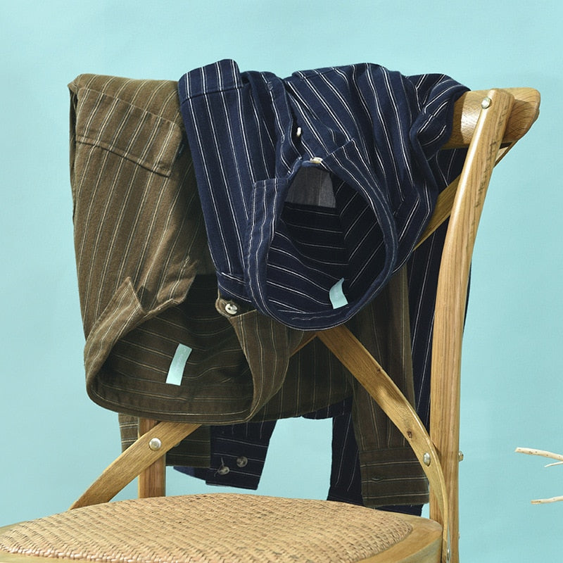 Triple Style Striped Patterned Pocketed Shirt