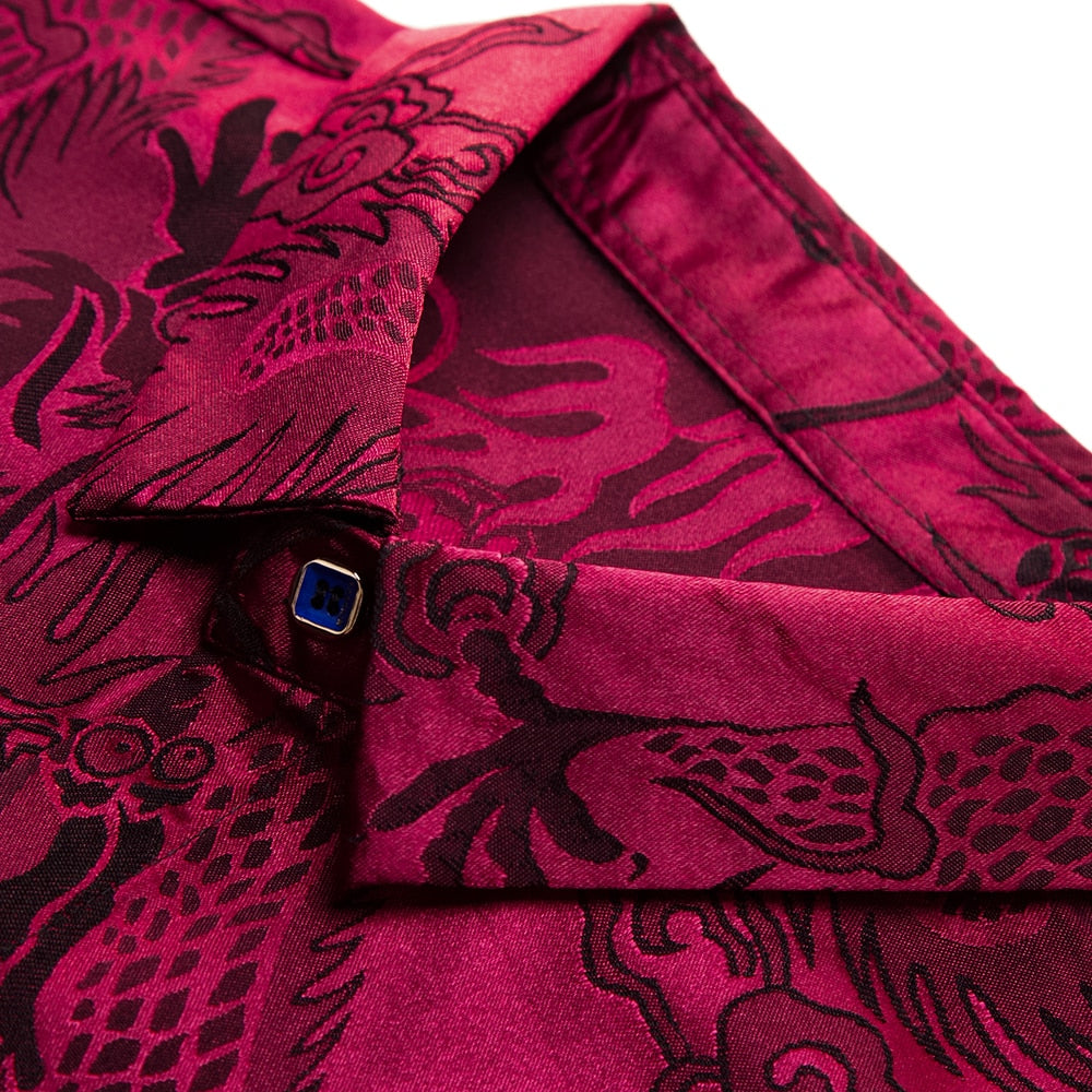 Invisible Dragon Printed Monocolor Short Sleeve Shirt