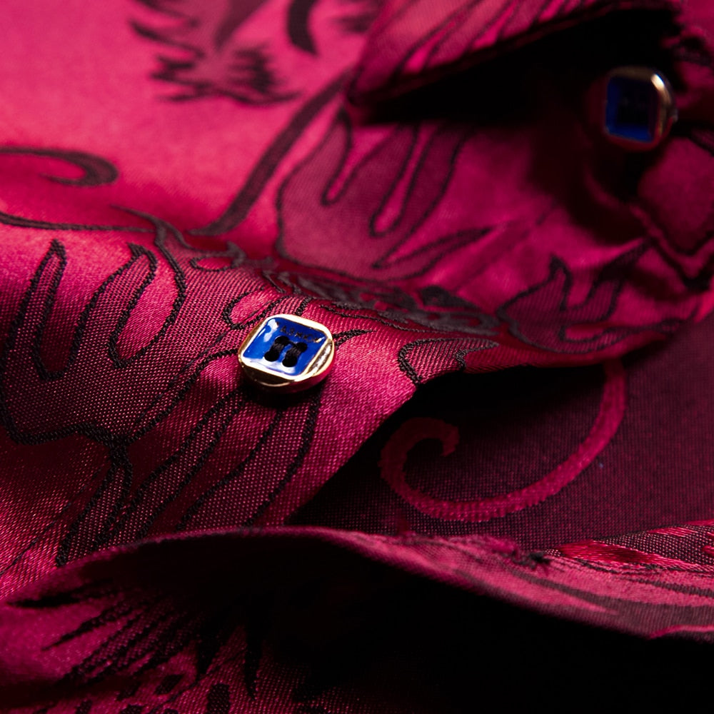 Invisible Dragon Printed Monocolor Short Sleeve Shirt