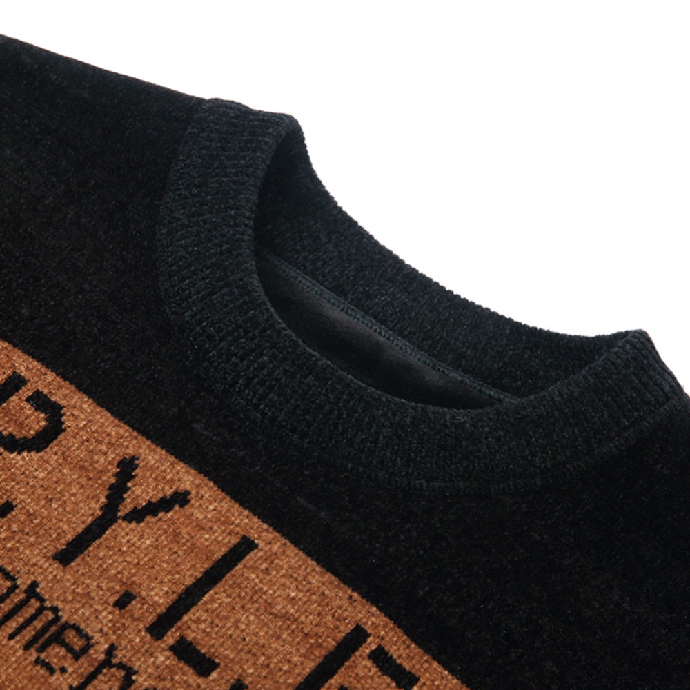 R.Y.L.F Letter Polyester Long Sleeves Knitwear