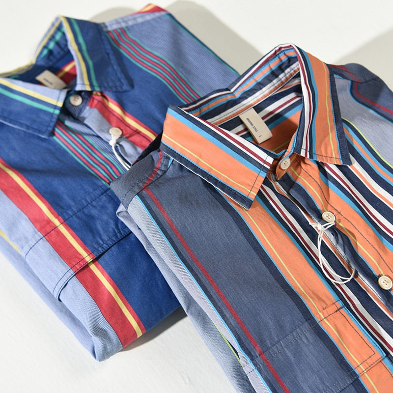 Striped Loose Cotton Shirt