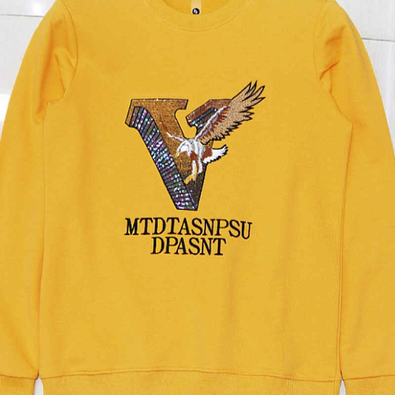 Glitter Sequin Printed Sweater