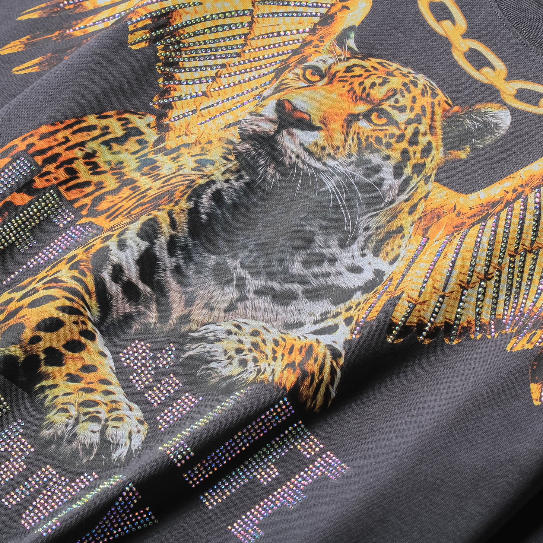 Casual Printed Rhinestone Polyester T-Shirt