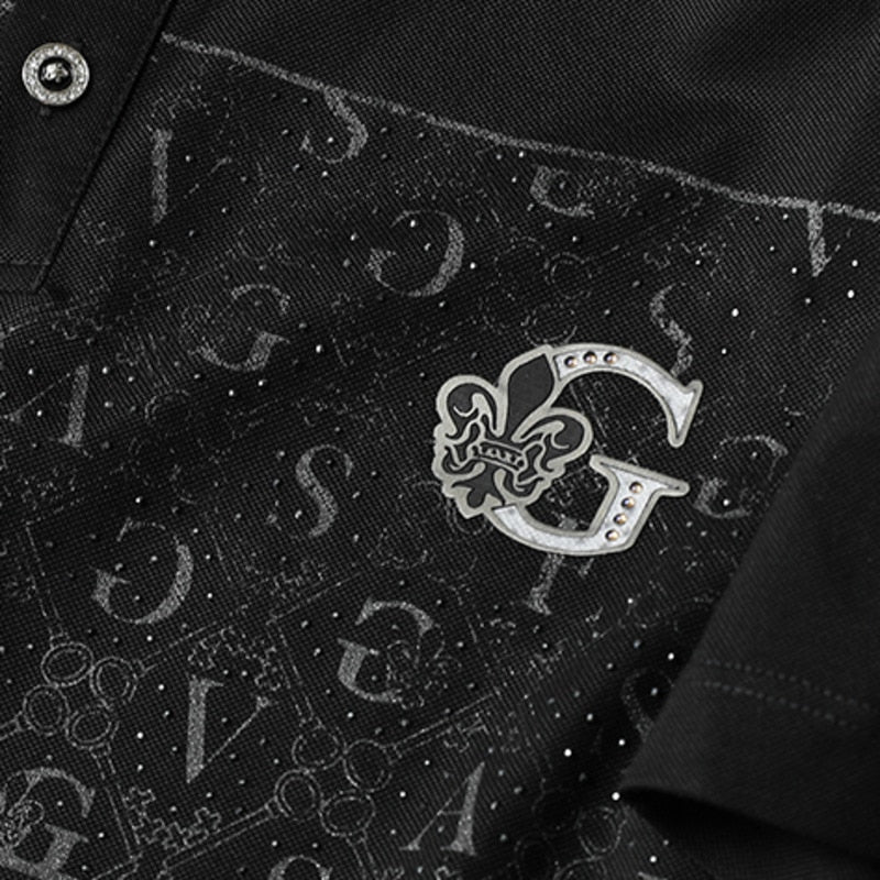 Solid Letter Pattern Short Sleeve Polo Shirts