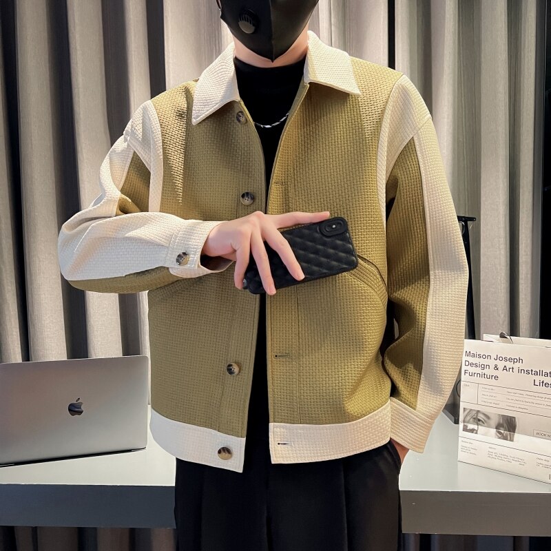 Casual Patchwork Lapel Jacket