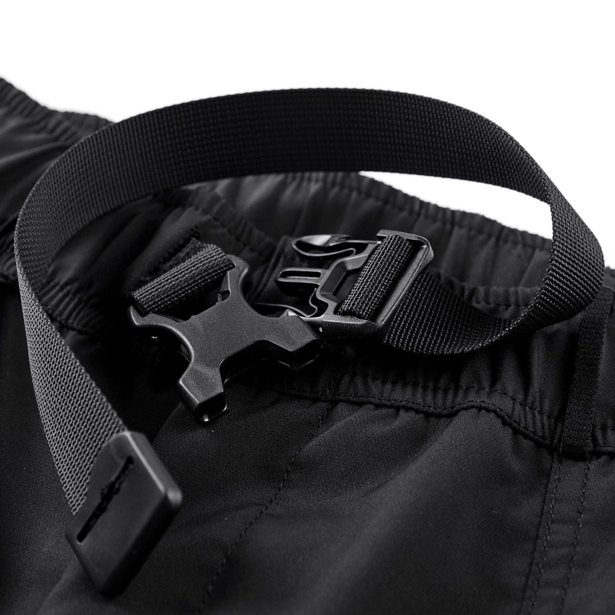 Solid Black Multi-Pockets Cargo Shorts