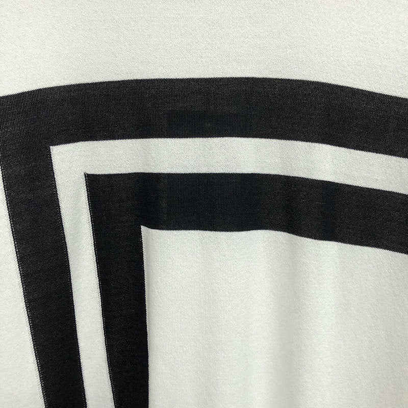 Double Bold Lines Polyester T-Shirt