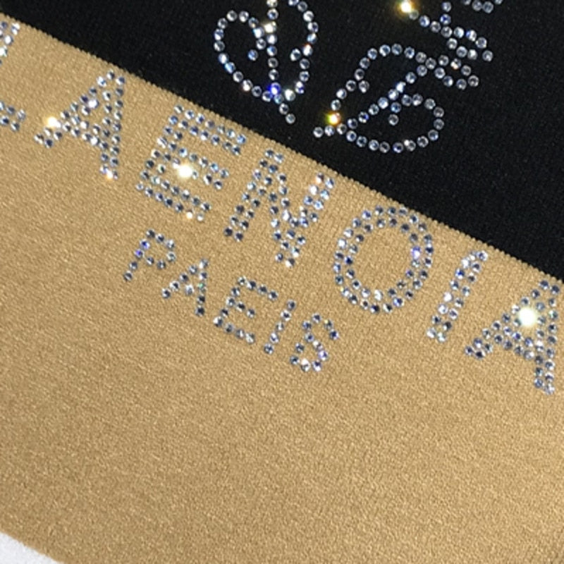 Rhinestone Striped Contrast Men T-Shirt