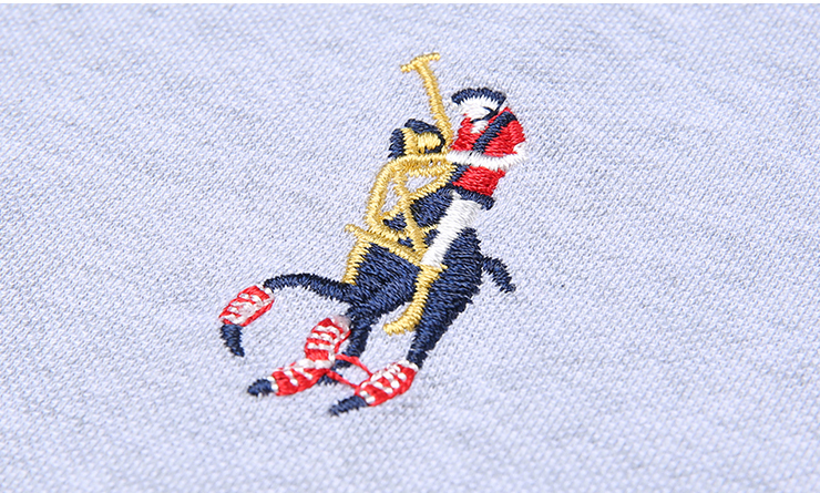 Fantasy Battle Embroidery Pattern Decorated Polo Shirt