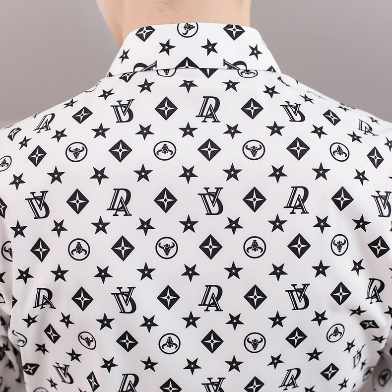 Unique Symbol Printed Long Sleeves Shirt