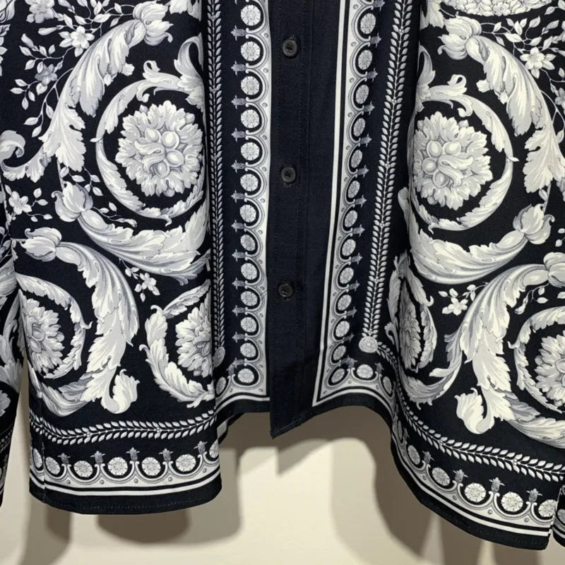 Vintage Black White Long Sleeve Shirt