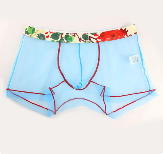 Deco Waist Floral Printed Transparent Boxer